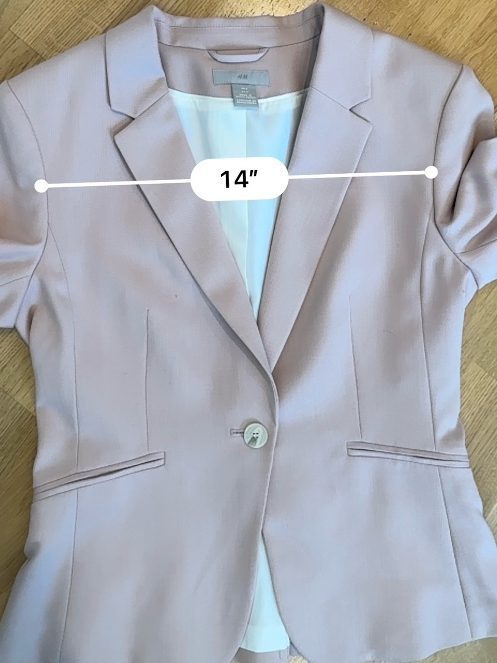 H&M Women's Dusty Pink Tailored Blazer - Picture 10 of 13